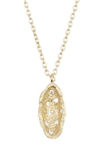 Bijuterii femei sole society textured pave glass pendant necklace gold 01