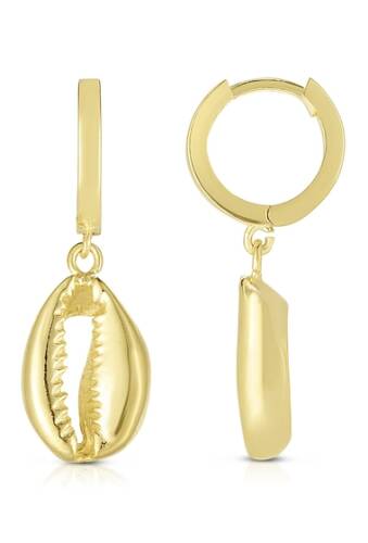 Bijuterii femei sphera milano 14k gold vermeil puka shell drop earrings yellow gold