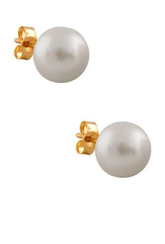 Bijuterii femei splendid pearls 14k yellow gold 85-9mm cultured freshwater pearl stud earrings no color