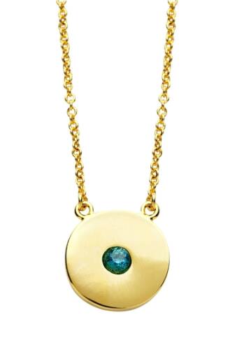 Bijuterii femei sterling forever birthstone cz disc pendant necklace - december gold