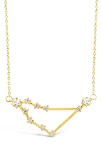 Bijuterii femei sterling forever delicate constellation cz capricorn pendant necklace gold