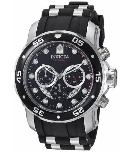 Ceasuri barbati invicta watches invicta men\'s 6977 pro diver collection chronograph black dial black polyurethane watch blackblack