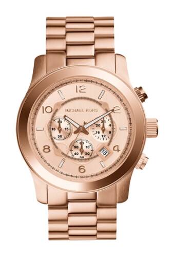 Ceasuri barbati michael michael kors womens runway chronograph bracelet watch 45mm rose gold