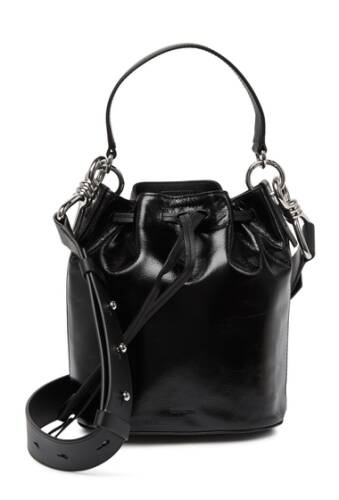Genti femei allsaints captain leather bucket bag black