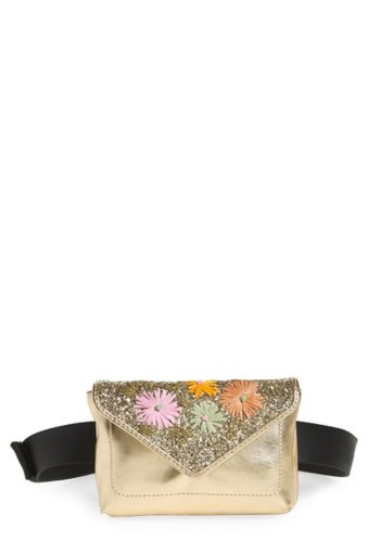 Genti femei botkier vivi calfskin leather convertible belt bag pastel floral