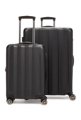 Genti femei calpak luggage zyon 2-piece hardside luggage set black