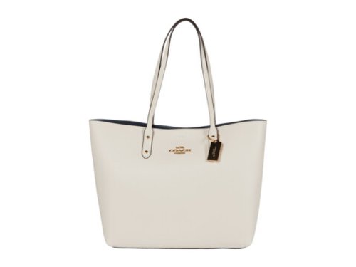 Genti femei coach pebbled leather town tote chalk