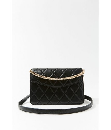 Genti femei forever21 quilted convertible crossbody bag black
