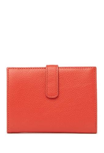 Genti femei nordstrom lauren leather bi-fold wallet red aurora