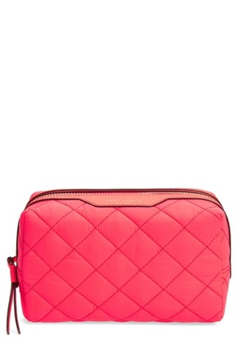 Genti femei tory burch small perry quilted nylon cosmetics case holi pink