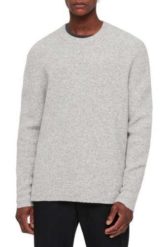 Imbracaminte barbati allsaints path wool blend sweater light grey marl