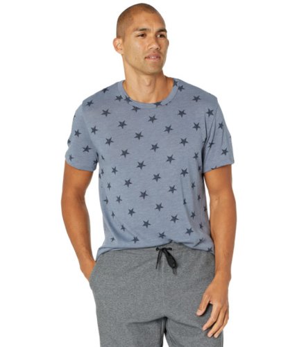 Imbracaminte barbati alternative apparel eco shirttail tee laguna blue antique stars