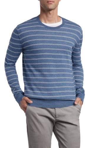 Imbracaminte barbati atm anthony thomas melillo double stripe cotton cashmere sweater harborheather grey