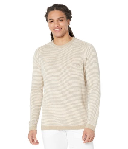 Imbracaminte barbati benson carmel cotton stripe sweater beige