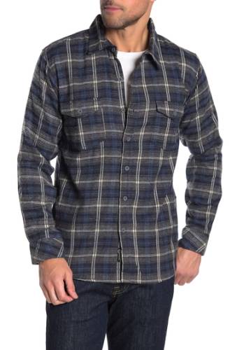 Imbracaminte barbati burnside plaid flannel classic fit shirt charcoal