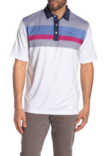 Imbracaminte barbati callaway golf apparel geometric print colorblock golf polo bright white