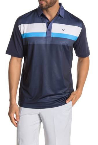 Imbracaminte barbati callaway golf apparel geometric print colorblock golf polo peacoat