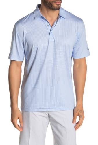 Imbracaminte barbati callaway golf apparel opti-dry gingham print polo shirt cornflower blue