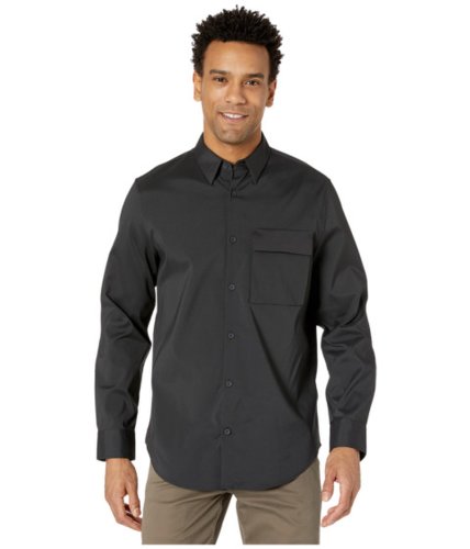 Imbracaminte barbati calvin klein long sleeve utility casual button-up shirt black