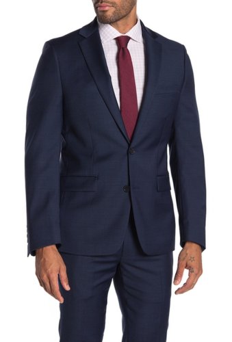 Imbracaminte barbati calvin klein sharkskin slim fit suit separate jacket blue