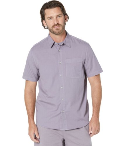 Imbracaminte barbati calvin klein short sleeve pocket easy shirt gray ridge