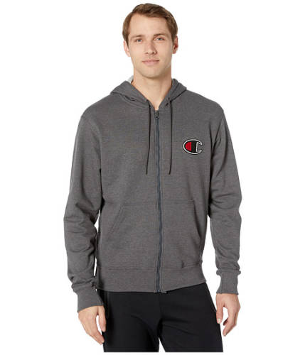 Imbracaminte barbati champion graphic powerblend zip hoodie granite heather