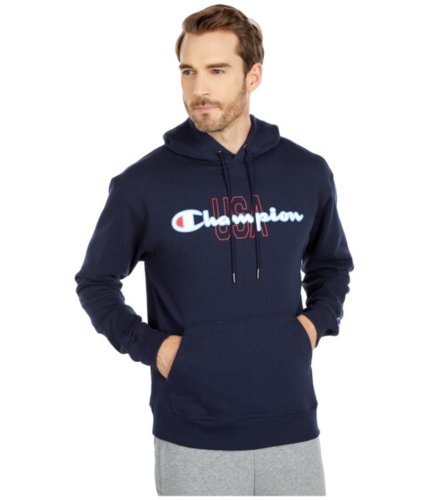 Imbracaminte barbati champion powerblendreg graphic hoodie navy 1