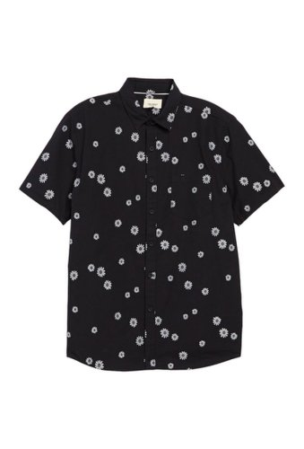 Imbracaminte barbati civil society edwin floral print regular fit shirt black