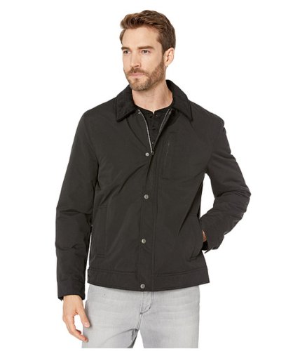 Imbracaminte barbati cole haan city rain padded barn jacket with corduroy collar black