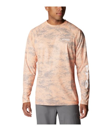 Imbracaminte barbati columbia pfg terminal deflectortrade printed long sleeve shirt orange blast pfg camo