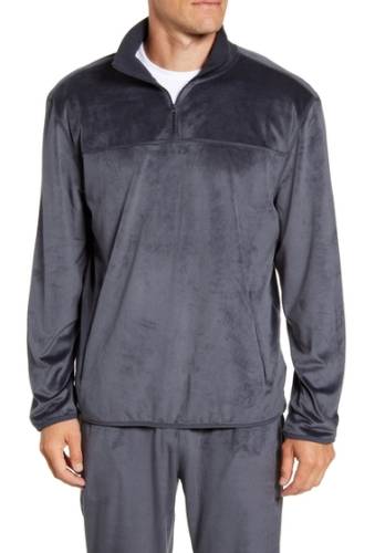 Imbracaminte barbati daniel buchler velvet half zip pullover black
