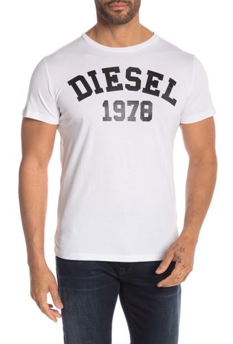 Imbracaminte barbati diesel 1978 brand logo t-shirt white