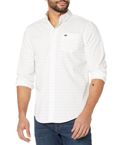 Imbracaminte barbati dockers long sleeve signature comfort flex shirt rose quartzprint