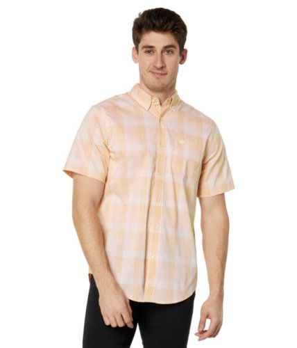 Imbracaminte barbati dockers short sleeve signature comfort flex shirt orange ochreplaid