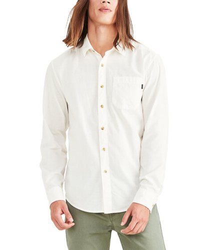 Imbracaminte barbati dockers supreme flex modern fit long sleeve shirt egret creamyuba solid (slub)