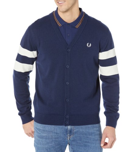 Imbracaminte barbati fred perry tipped sleeve cardigan french navy