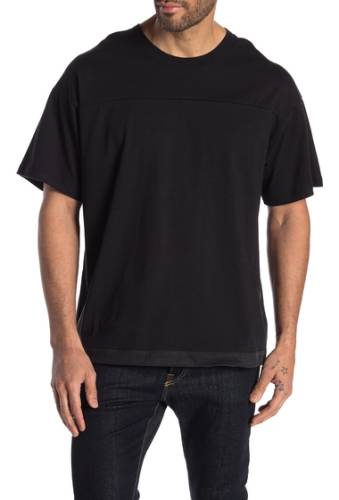 Imbracaminte barbati hudson jeans boxy drawcord hem t-shirt black
