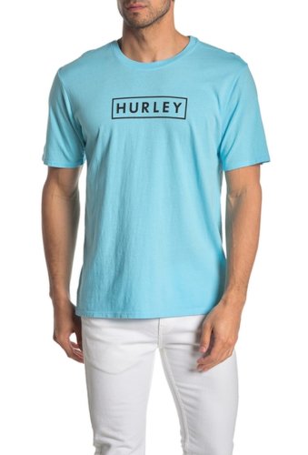 Imbracaminte barbati hurley boxed short sleeve t-shirt blue gaze