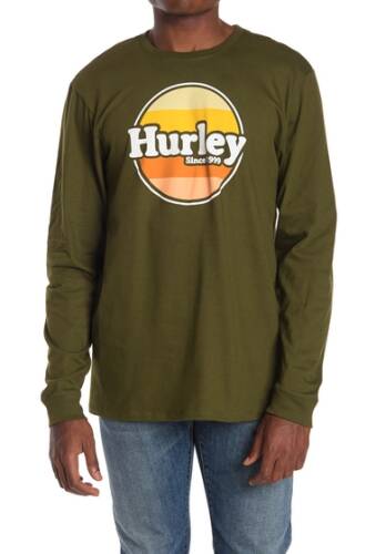 Imbracaminte barbati hurley jammer graphic long sleeve t-shirt legion green