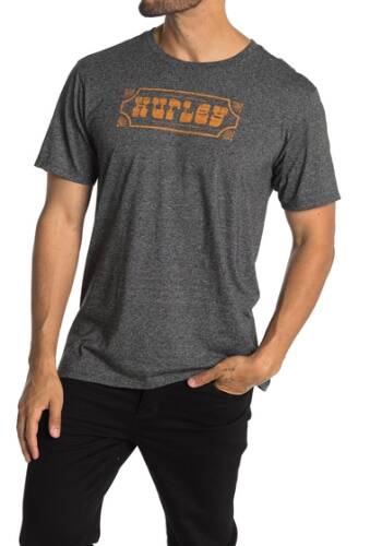 Imbracaminte barbati hurley short sleeve logo printed t-shirt black heather