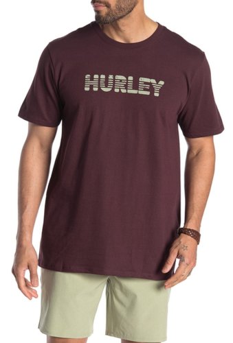 Imbracaminte barbati hurley strikeout short sleeve crew neck t-shirt mahoganyj