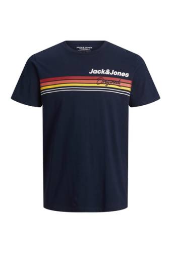 Imbracaminte barbati jack jones jorventure crew neck graphic t-shirt navy blazer