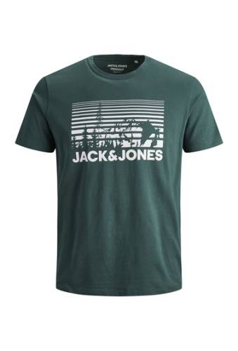 Imbracaminte barbati jack jones nashville mountain graphic t-shirt sea moss