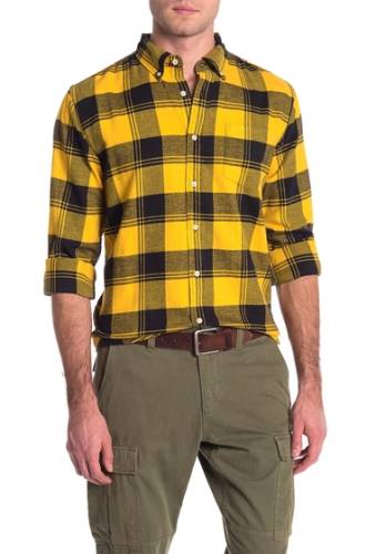 Imbracaminte barbati joe fresh plaid flannel regular fit shirt dk yellow