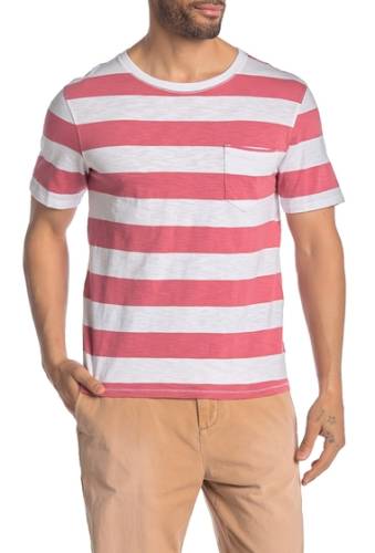 Imbracaminte barbati joe fresh striped pocket slub t-shirt coral