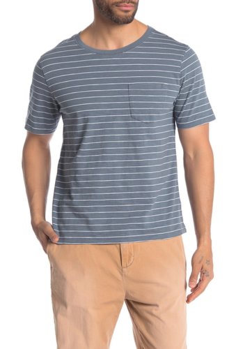 Imbracaminte barbati joe fresh striped pocket slub t-shirt dusty blue