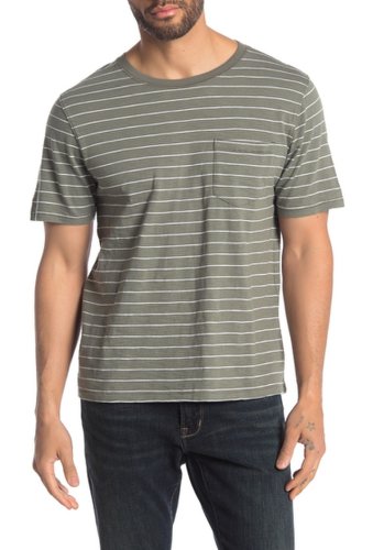 Imbracaminte barbati joe fresh striped pocket slub t-shirt dusty green