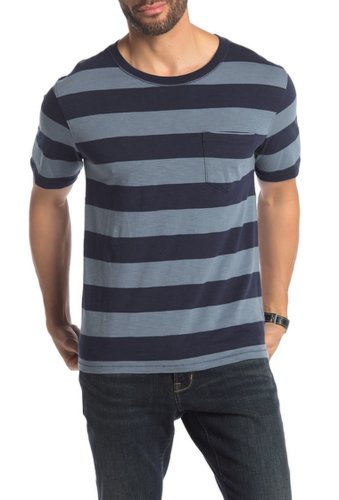 Imbracaminte barbati joe fresh striped pocket slub t-shirt navy