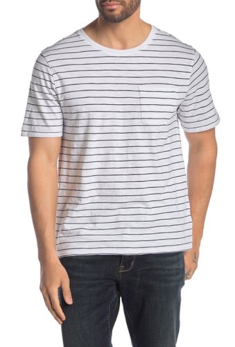 Imbracaminte barbati joe fresh striped pocket slub t-shirt white