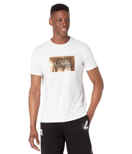 Imbracaminte barbati just cavalli queens t-shirt with quotjust codequot foil logo white